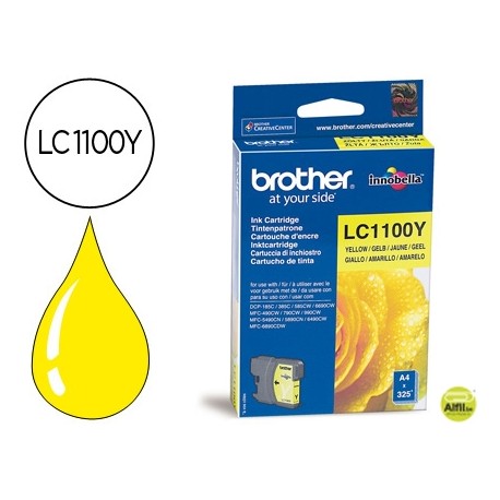 INK-JET BROTHER LC-1100Y AMARILLO 325 PAG