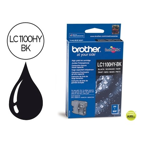 INK-JET BROTHER LC-1100BK NEGRO ALTA CAPACIDAD 900 PAG