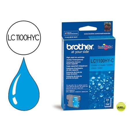 INK-JET BROTHER LC-1100C CYAN ALTA CAPACIDAD 750 PAG