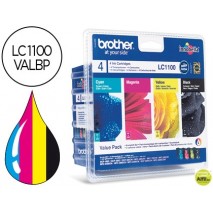 INK-JET BROTHER LC-1100VALBP /M/Y/C PACK 4 COLORES 450 PAGBK 325 PAG M/Y/C