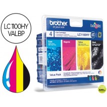 INK-JET BROTHER LC-1100BK /M/Y/C PACK 4 COLORES ALTA CAPACIDAD 900 PAG BK- 750 PAG M/Y/C-