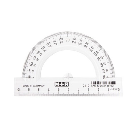 SEMICIRCULO MOR 10 CM PLASTICO TRANSPARENTE