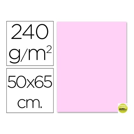 CARTULINA LIDERPAPEL 50X65 CM 240G/M2 ROSA