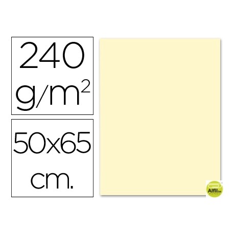 CARTULINA LIDERPAPEL 50X65 CM 240G/M2 CREMA