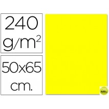 CARTULINA LIDERPAPEL 50X65 CM 240G/M2 AMARILLO LIMON
