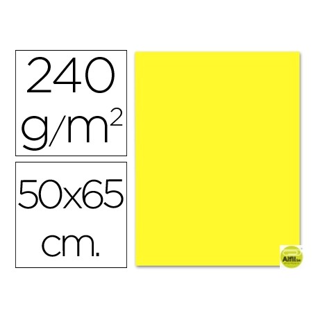 CARTULINA LIDERPAPEL 50X65 CM 240G/M2 AMARILLO