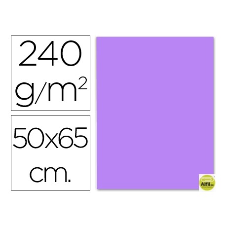 CARTULINA LIDERPAPEL 50X65CM LILA 240 GR UNIDAD