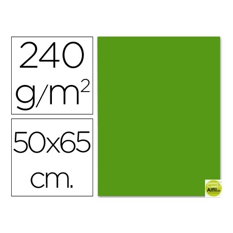 CARTULINA LIDERPAPEL 50X65 CM 240G/M2 VERDE NAVIDAD