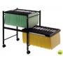 CARRITO PARA CARPETAS COLGANTEQ-CONNECT NEGRO CON RUEDAS Y BANDEJA INFERIOR EXTRAIBLE PARA CARPETAS