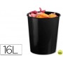 PAPELERA PLASTICO Q-CONNECT NEGRO OPACO 16 LITROS