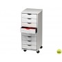 MUEBLE AUXILIAR FAST-PAPERFLOWPARA OFICINA NEGRO 8 CAJONES EN COLOR GRIS 5X825X382 71,5X31,6X34,3 CM