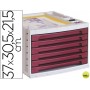 FICHERO CAJONES DE SOBREMESA LIDERPAPEL 37X30,5X21,5 CM BANDEJA ORGANIZADORA SUPERIOR 6 CAJONES BURD