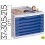 FICHERO CAJONES DE SOBREMESA LIDERPAPEL 37X30,5X21,5 CM BANDEJA ORGANIZADORA SUPERIOR 6 CAJONES AZUL