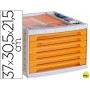FICHERO CAJONES DE SOBREMESA LIDERPAPEL 37X30,5X21,5 CM BANDEJA ORGANIZADORA SUPERIOR 6 CAJONES NARA