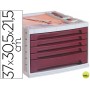 FICHERO CAJONES DE SOBREMESA LIDERPAPEL 37X30,5X21,5 CM BANDEJA ORGANIZADORA SUPERIOR 5 CAJONES BURD