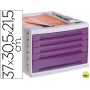 FICHERO CAJONES DE SOBREMESA LIDERPAPEL 37X30,5X21,5 CM BANDEJA ORGANIZADORA SUPERIOR 5 CAJONES VIOL