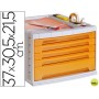 FICHERO CAJONES DE SOBREMESA LIDERPAPEL 37X30,5X21,5 CM BANDEJA ORGANIZADORA SUPERIOR 5 CAJONES NARA