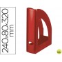 REVISTERO LIDERPAPEL PLASTICO ROJO OPACO