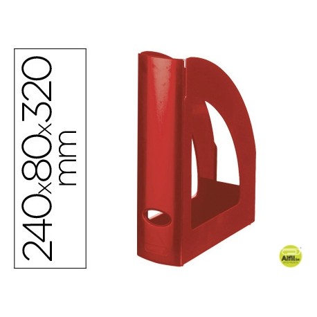 REVISTERO LIDERPAPEL PLASTICO ROJO OPACO