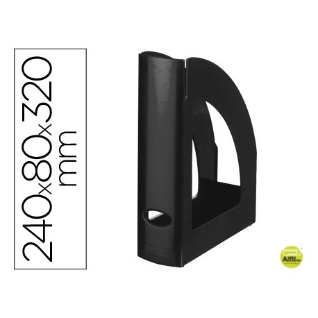 REVISTERO LIDERPAPEL PLASTICO NEGRO OPACO