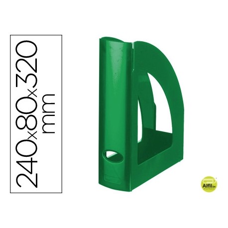 REVISTERO LIDERPAPEL PLASTICO VERDE OPACO