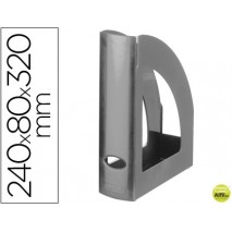 REVISTERO LIDERPAPEL PLASTICO GRIS OPACO