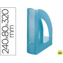 REVISTERO LIDERPAPEL PLASTICO AZUL TRANSLUCIDO