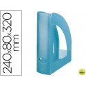 REVISTERO LIDERPAPEL PLASTICO AZUL TRANSLUCIDO
