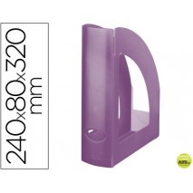REVISTERO LIDERPAPEL PLASTICO VIOLETA TRANSLUCIDO