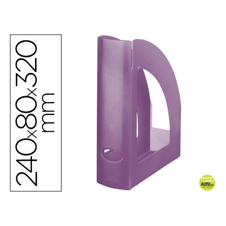 REVISTERO LIDERPAPEL PLASTICO VIOLETA TRANSLUCIDO