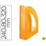REVISTERO LIDERPAPEL PLASTICO NARANJA TRANSLUCIDO