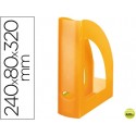 REVISTERO LIDERPAPEL PLASTICO NARANJA TRANSLUCIDO