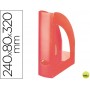 REVISTERO LIDERPAPEL PLASTICO ROJO TRANSLUCIDO