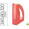 REVISTERO LIDERPAPEL PLASTICO ROJO TRANSLUCIDO