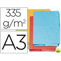 SUBCARPETA CARTULINA FAST-PAPERFLOW DIN A3 POCKET CON BOLSA Y SOLAPA COLORES SURTIDOS