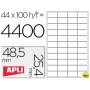 ETIQUETA ADHESIVA APLI 1285 TAMAÑO 48,5X25,4 MM PARA FOTOCOPIADORA LASER INK-JET CAJA CON 100 HOJAS