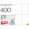 ETIQUETA ADHESIVA APLI 1280 TAMAÑO 105X148 MM PARA FOTOCOPIADORA LASER INK-JET CAJA CON 100 HOJAS DI