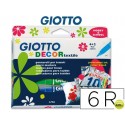 ROTULADOR GIOTTO DECOR TEXTILEPARA CAMISETAS 6 COLORES
