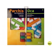 PARCHIS CON OCA TABLERO GRANDE6 JUGADORES 41X40X4,7