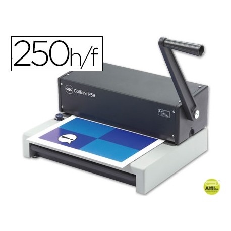 ENCUADERNADORA PARA ESPIRAL METALICO GBC COILBIND P59 PERFORA 15 HOJAS TAMAÑO A4/ FOLIO ENCUADERNA H