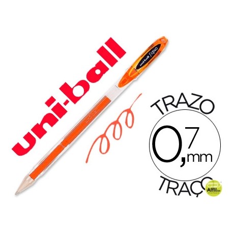 BOLIGRAFO UNI-BALL ROLLER UM-120 SIGNO 0,7 MM TINTA GEL COLOR NARANJA