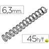 ESPIRAL WIRE 3:1 6,3 MM N.4 NEGRO CAPACIDAD 45 HOJAS CAJA DE 100 UNIDADES
