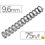ESPIRAL WIRE 3:1 9,6 MM N.6 NEGRO CAPACIDAD 75 HOJAS CAJA DE 100 UNIDADES