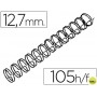 ESPIRAL WIRE 3:1 12,7 MM N.8 NEGRO CAPACIDAD 105 HOJAS CAJA DE 100 UNIDADES