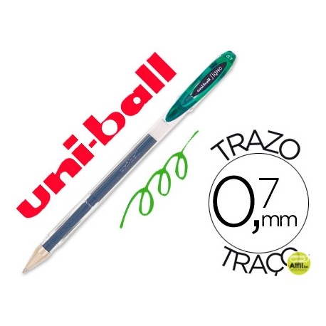 BOLIGRAFO UNI-BALL ROLLER UM-120 SIGNO 0,7 MM TINTA GEL COLOR VERDE