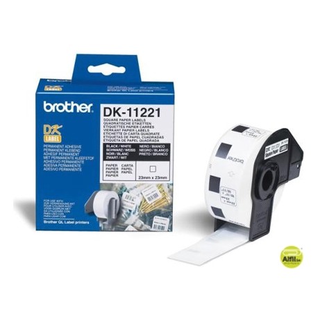 ETIQUETA BROTHER DK-11221 23X23 MM 1000 ETQ PARA IMPRESORAS QL