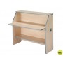 MOSTRADOR DE RECEPCIøN RECTO WELCOME 5001AA01 ESTRUCTURA HAYA Y TABLERO HAYA 126X67X118CM
