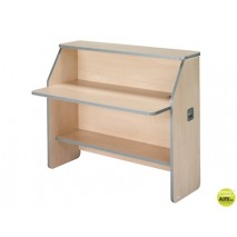 MOSTRADOR DE RECEPCIøN RECTO WELCOME 5001AA01 ESTRUCTURA HAYA Y TABLERO HAYA 126X67X118CM