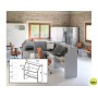 MOSTRADOR DE RECEPCIøN RECTO WELCOME 5001AB02 ESTRUCTURA ALUMINIO Y TABLERO GRIS 126X67X118CM