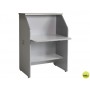MOSTRADOR DE RECEPCION RECTO WELCOME 5003AB02 ESTRCTURA ALUMINIO Y TABLERO GRIS 80X67X118CM